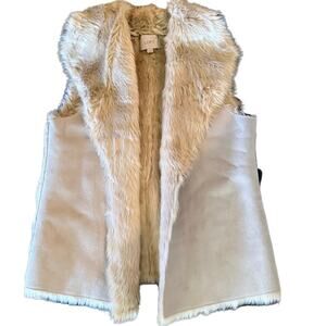 Reversible Faux Fur and Suede Vest: Ann Taylor Loft
